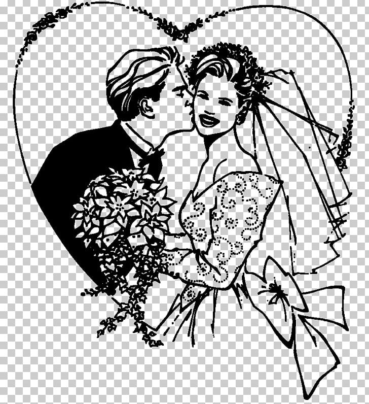 Drawing Newlywed Wedding PNG, Clipart, Arm, Art, Artwork, Black And White, Bride Free PNG Download