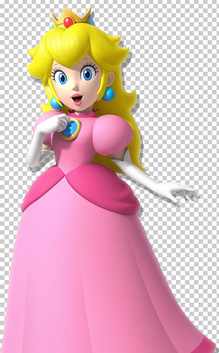 New Super Mario Bros. Wii Princess Peach PNG, Clipart, Action Figure, Bowser, Character, Costume, Doll Free PNG Download