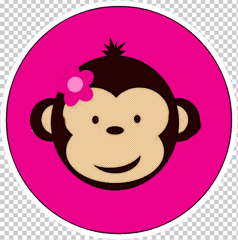 Cartoon Cheek Pink Smile Sticker PNG, Clipart, Cartoon, Cheek, Circle, Magenta, Pink Free PNG Download