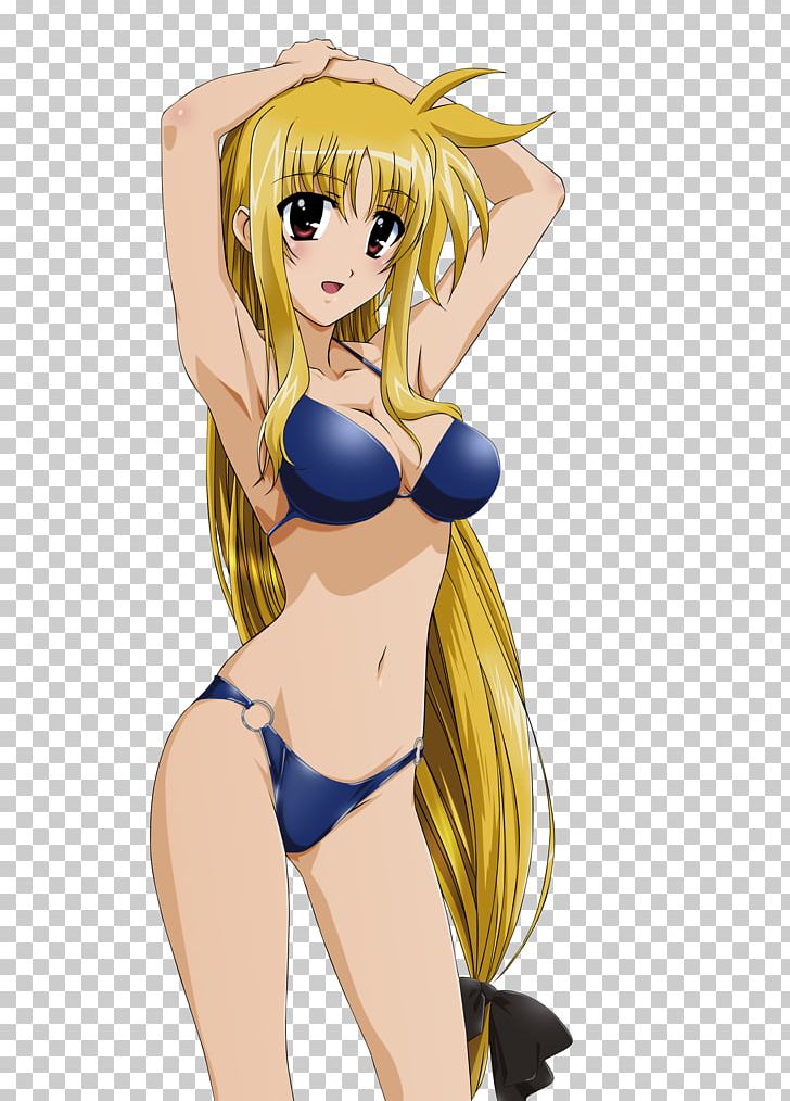 Nanoha Takamachi Fate Testarossa Anime Magical Girl Lyrical Nanoha PNG, Clipart, Anime, Arm, Blond, Brassiere, Brown Hair Free PNG Download