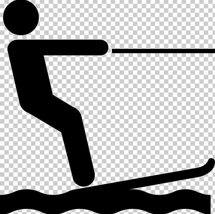 Water Skiing Computer Icons Sport PNG, Clipart, Angle, Area, Arm, Black, Black And White Free PNG Download