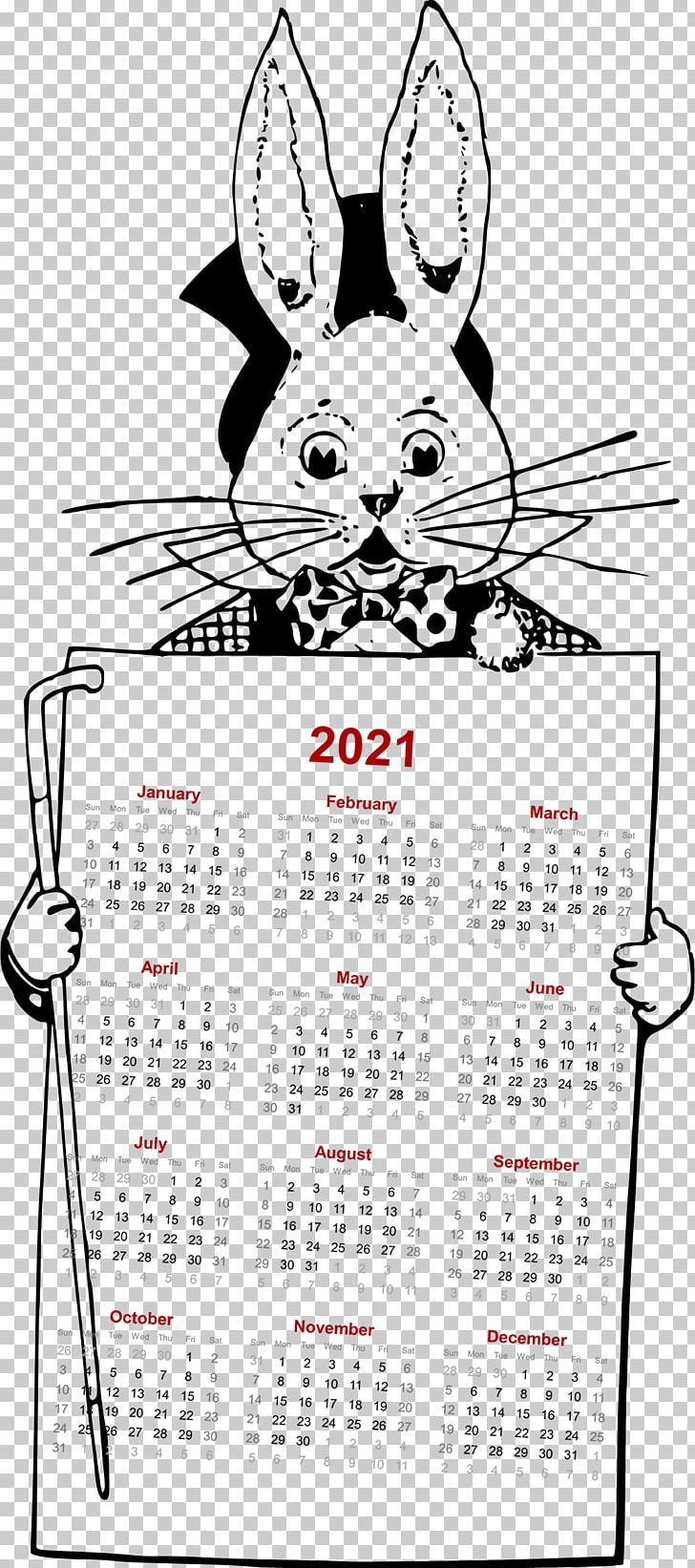 2021 Cartoon Calendar PNG, Clipart, Animals, Area, Black And White, Calendar, Clothing Free PNG Download
