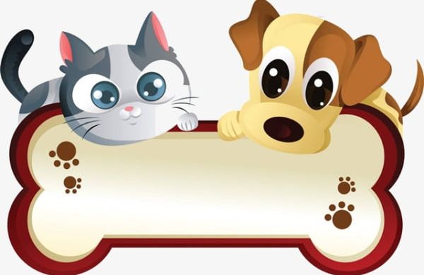 Cartoon Dog Cat Material PNG, Clipart, Bone, Cartoon, Cartoon Clipart, Cartoon Clipart, Cat Free PNG Download