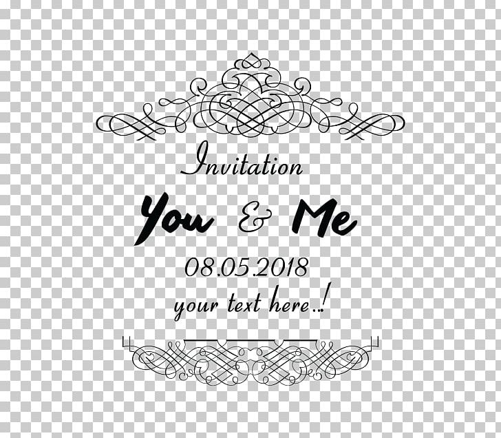 Wedding Invitation Convite Ornament Marriage PNG, Clipart, Area, Black, Black And White, Brand, Calligraphy Free PNG Download