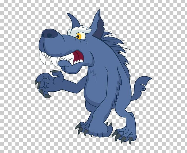 Gray Wolf Werewolf Cartoon Illustration PNG, Clipart, Animals, Blue, Carnivoran, Cartoon, Cartoon Character Free PNG Download