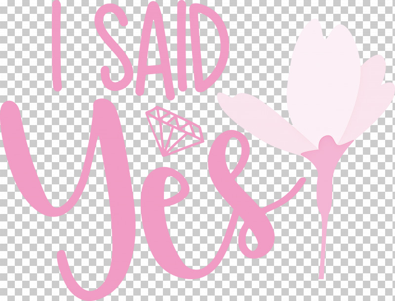 I Said Yes She Said Yes Wedding PNG, Clipart, Flower, I Said Yes, Logo, Petal, She Said Yes Free PNG Download