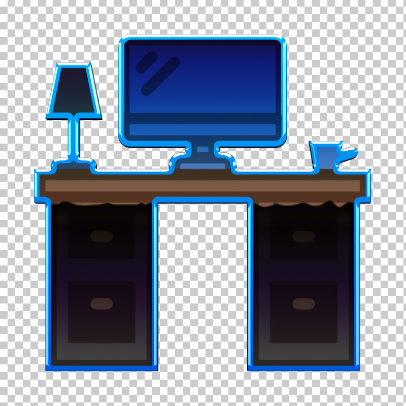 Office Elements Icon Desk Icon PNG, Clipart, Computer Desk, Computer Monitor, Computer Monitor Accessory, Desk Icon, Electric Blue Free PNG Download