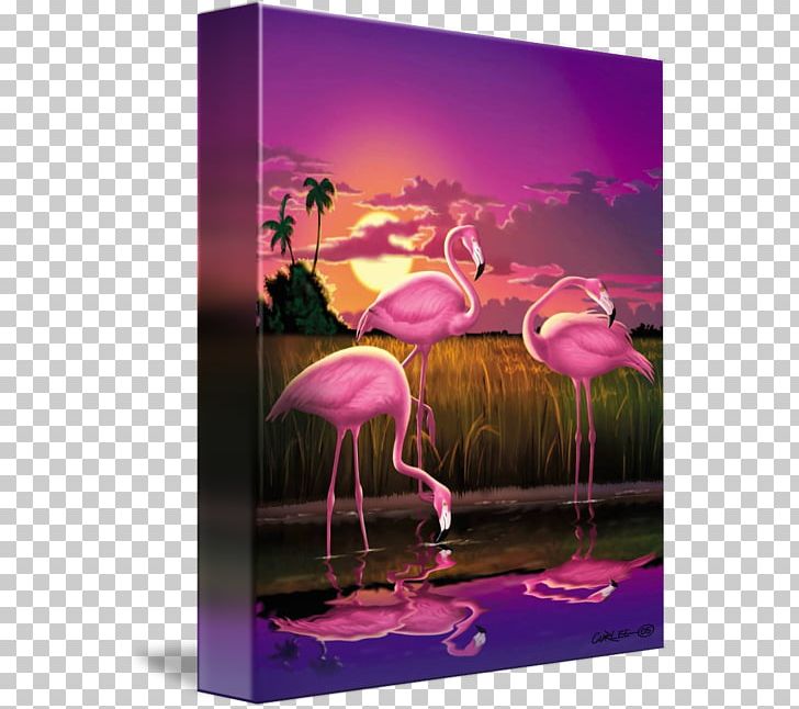 Flamingo Painting Canvas Print Art PNG, Clipart, Animals, Art, Bird, Canvas, Canvas Print Free PNG Download