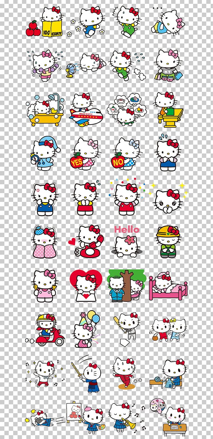 Hello Kitty Sticker My Melody Sanrio PNG, Clipart, Area, Art, Cartoon, Decal, Emoticon Free PNG Download