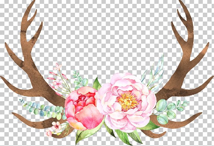 Watercolor Painting Wedding Invitation PNG, Clipart, Antler, Art, Clip Art, Creative Market, Cut Flowers Free PNG Download