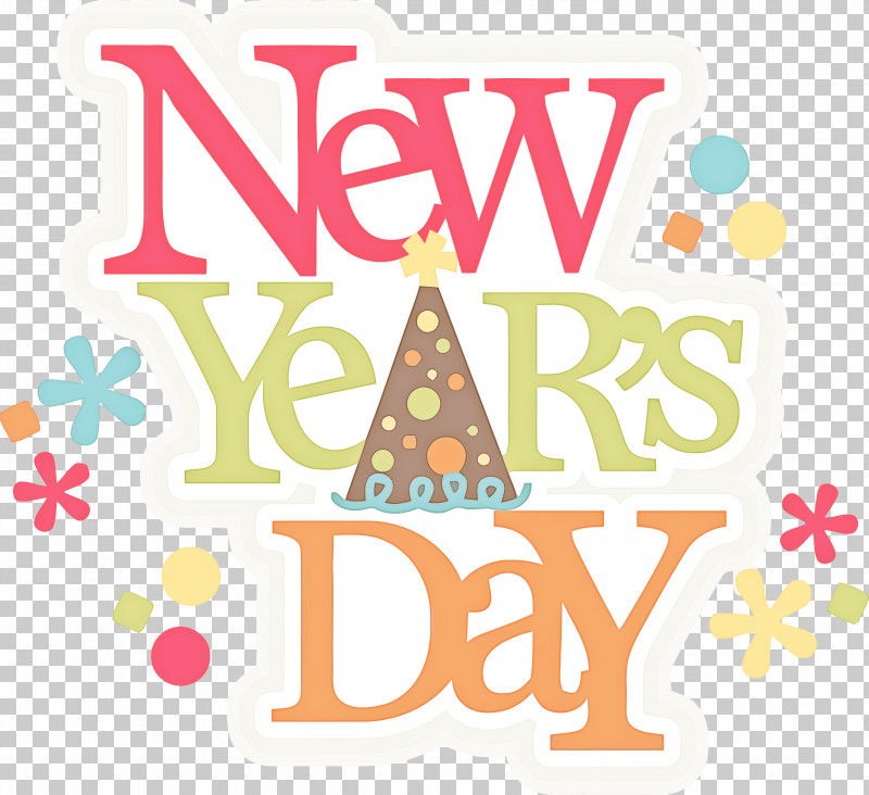 Happy New Year PNG, Clipart, Happy New Year, Party Supply, Sticker, Text Free PNG Download