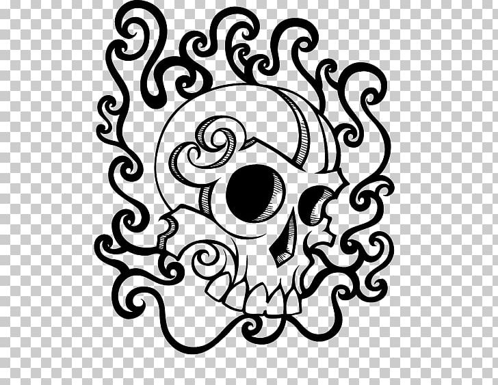 Flame Skull PNG, Clipart, Art, Black And White, Blue Flame, Circle, Drawing Free PNG Download