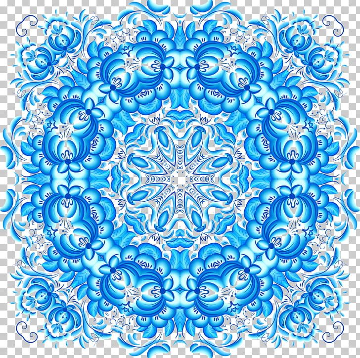 Gzhel Encapsulated PostScript Pattern PNG, Clipart, Area, Black And White, Blue, Blue Pattern, Circle Free PNG Download