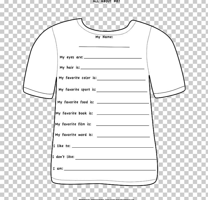 T Shirt Shoulder Sleeve Paper White Png Clipart All About Me