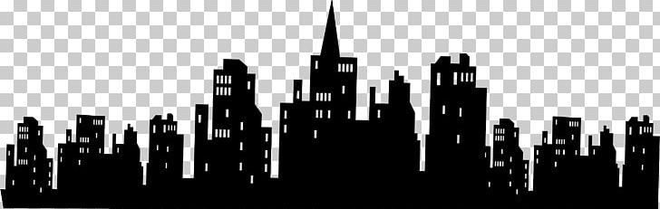 Batman Gotham City Skyline Silhouette Wall Decal PNG, Clipart, Batman, Batsignal, Black And White, Building, City Free PNG Download