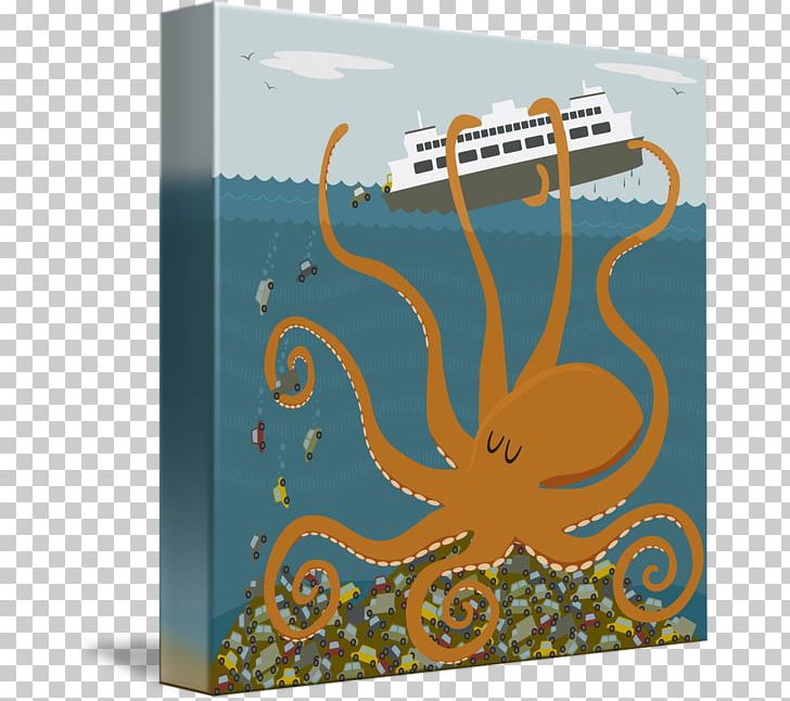 Giant Octopuses Gallery Wrap Ferry Canvas PNG, Clipart, Art, Canvas, Cephalopod, Ferry, Gallery Wrap Free PNG Download