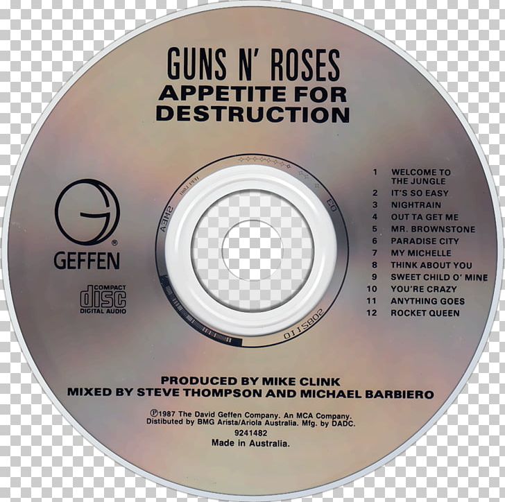 Compact Disc Appetite For Destruction Guns N' Roses Greatest Hits Music PNG, Clipart, Appetite For Destruction, Compact Disc, Guns Roses, Music Free PNG Download