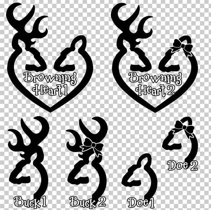 browning deer logo heart