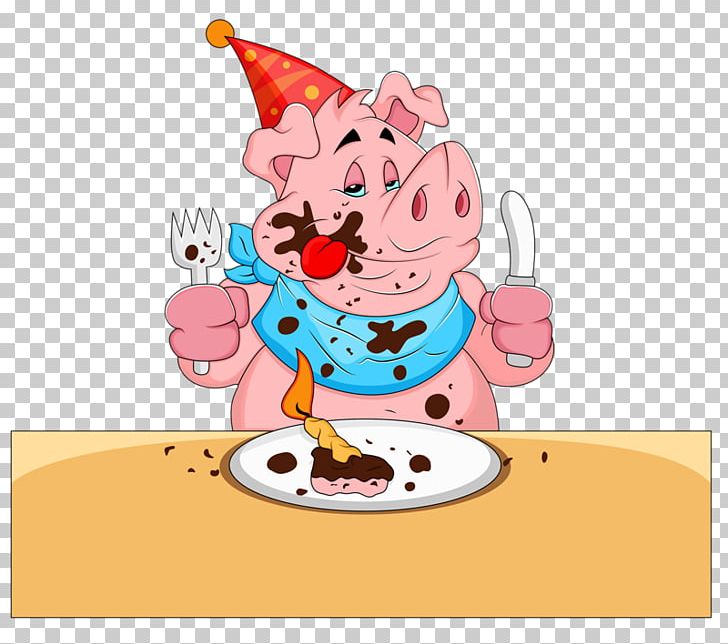 Domestic Pig Illustration PNG, Clipart, Animals, Art, Baby Eating, Cartoon, Creative Free PNG Download