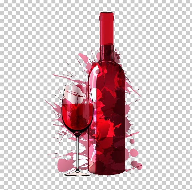 Red Wine Wine Glass Bottle PNG, Clipart, Bottle, Bottle Of Red Wine And Creative, Dessert Wine, Dining, Encapsulated Postscript Free PNG Download