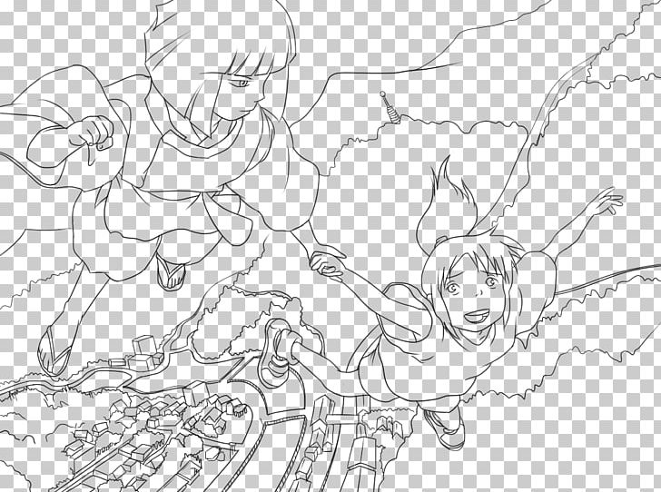 Chihiro Ogino Line Art Drawing Anime Sketch PNG, Clipart, Anime, Area, Arm, Artwork, Black Free PNG Download