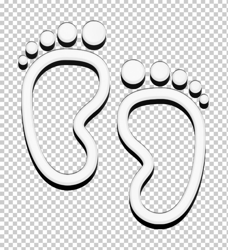 Baby Footprints Icon Shapes Icon Baby Pack 1 Icon PNG, Clipart, Baby Pack 1 Icon, Black, Black And White, Foot Icon, Human Body Free PNG Download