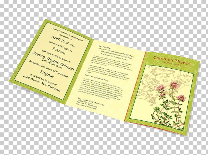 Oregano Herb Thyme Garden Club Of America PNG, Clipart, Beretta, Brand, Brochure, Flower, Garden Free PNG Download