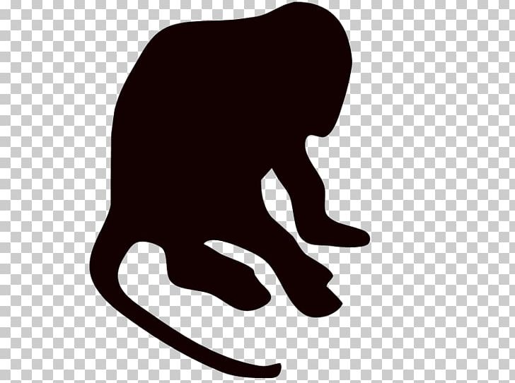 Silhouette Monkey Drawing PNG, Clipart, Animal, Animals, Art, Black And White, Carnivoran Free PNG Download