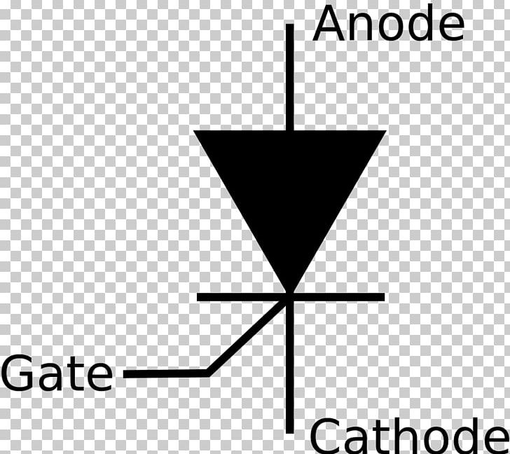 Thyristor Silicon Controlled Rectifier Electronic Symbol TRIAC DIAC PNG, Clipart, Angle, Area, Black, Black And White, Electronics Free PNG Download