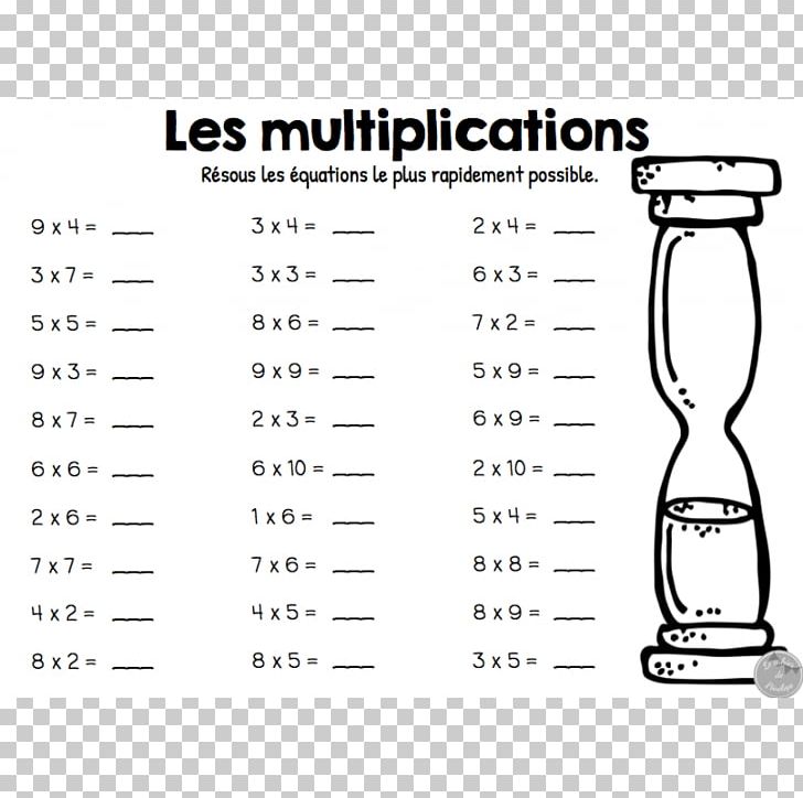 Multiplication Table Mathematics Mental Calculation Number PNG, Clipart, Angle, Area, Black And White, Brand, Calculation Free PNG Download