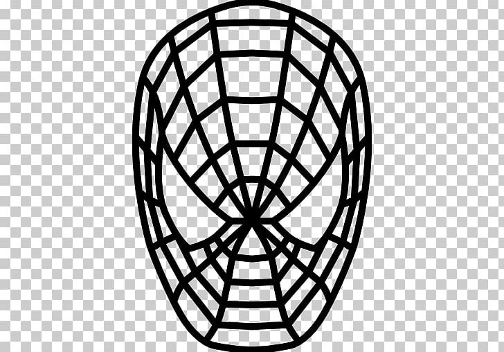 spiderman face clipart black and white