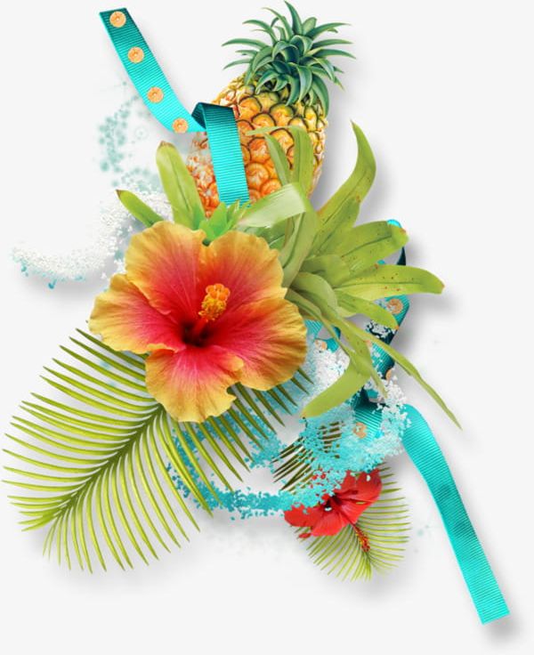 Tropical Flowers PNG, Clipart, Flowers, Flowers Clipart, Pineapple, Tropical, Tropical Clipart Free PNG Download