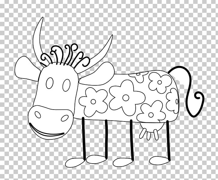 Cattle Cartoon Line Art PNG, Clipart, Black And White, Cartoon, Cattle, Cattle Like Mammal, Computer Icons Free PNG Download