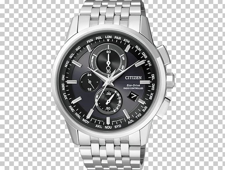 Eco-Drive Citizen Holdings Watch Radio Clock Chronograph PNG, Clipart, Accessories, Black, Black Hair, Black White, Bracelet Free PNG Download