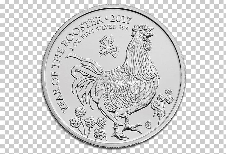 Royal Mint Perth Mint Lunar Series Bullion Coin PNG, Clipart, Beak, Bird, Black And White, Bullion, Bullion Coin Free PNG Download