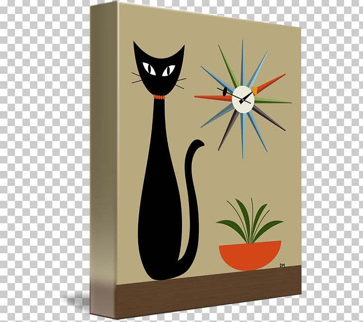 Clock Furniture Mid-century Modern Wayfair Whiskers PNG, Clipart, Art, Black Cat, Carnivoran, Cat, Cat Like Mammal Free PNG Download