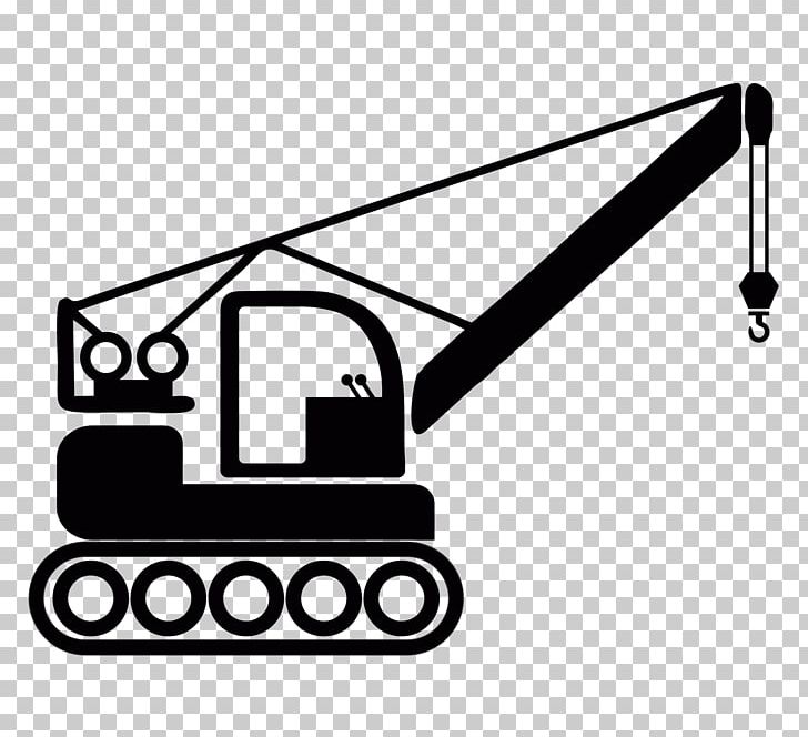 Crane Mode Of Transport Truck PNG, Clipart, Angle, Architectural Engineering, Area, Black, Black And White Free PNG Download
