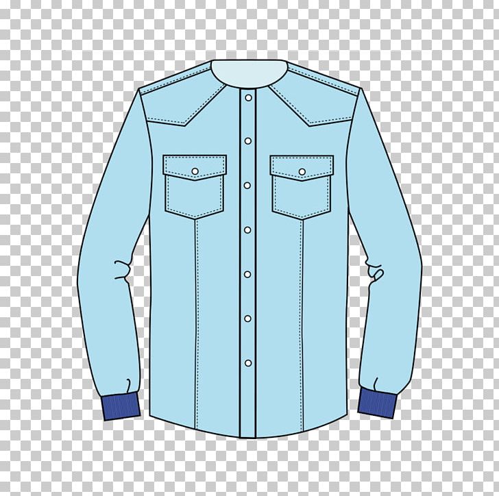 Dress Shirt Jacket Outerwear Collar Sleeve PNG, Clipart, Angle, Blue, Clothing, Collar, Dress Shirt Free PNG Download