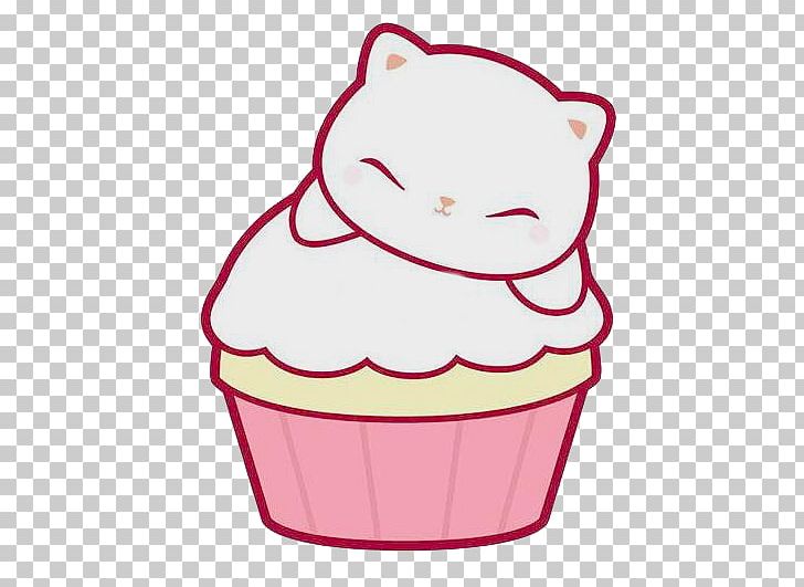 Cupcake Kavaii Cat Drawing Cuteness PNG, Clipart, Artwork, Baking Cup, Biscuits, Buttercream, Carnivoran Free PNG Download