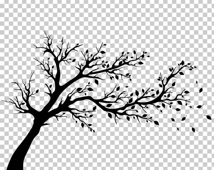 Tree Silhouette Wall Decal Autumn PNG, Clipart, Art, Autumn, Black, Black And White, Branch Free PNG Download
