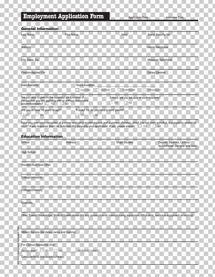 Application For Employment Template Job Résumé PNG, Clipart, Application For Employment, Application Form, Area, Business Letter, Career Free PNG Download