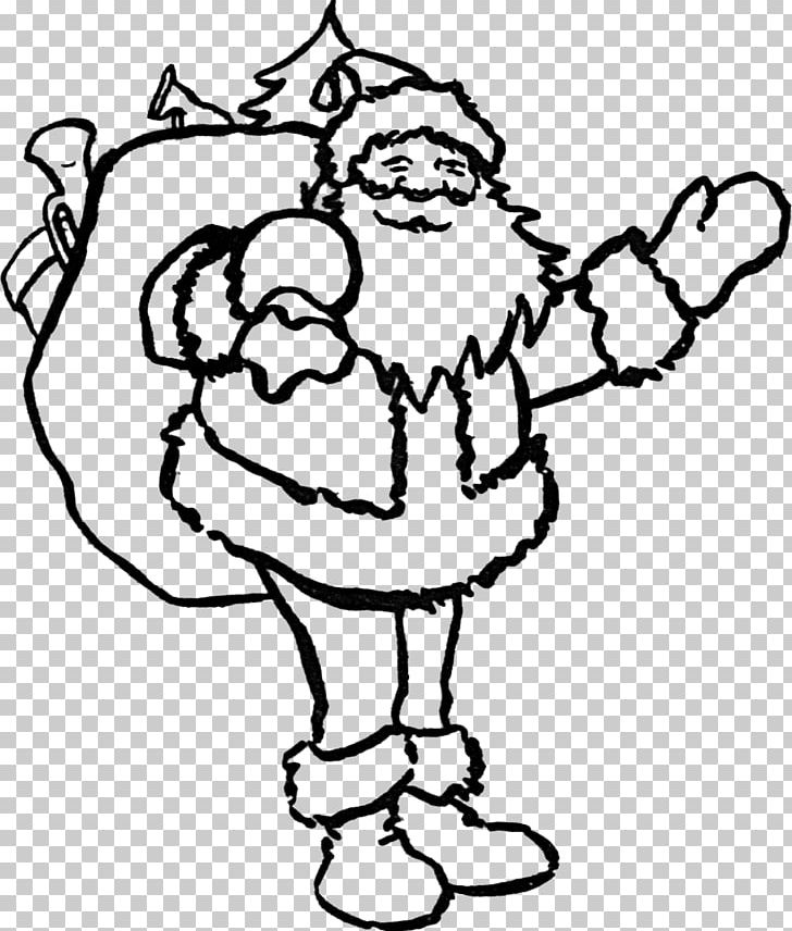 Santa Claus Christmas Coloring Book Place Mats PNG, Clipart, Area, Art, Black And White, Cartoon, Child Free PNG Download