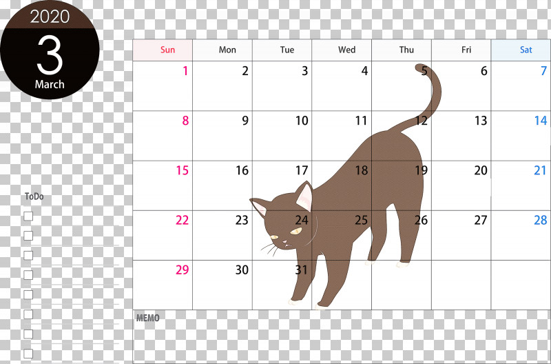 March 2020 Calendar March 2020 Printable Calendar 2020 Calendar PNG, Clipart, 2020 Calendar, Abyssinian, Black Cat, Cat, Havana Brown Free PNG Download