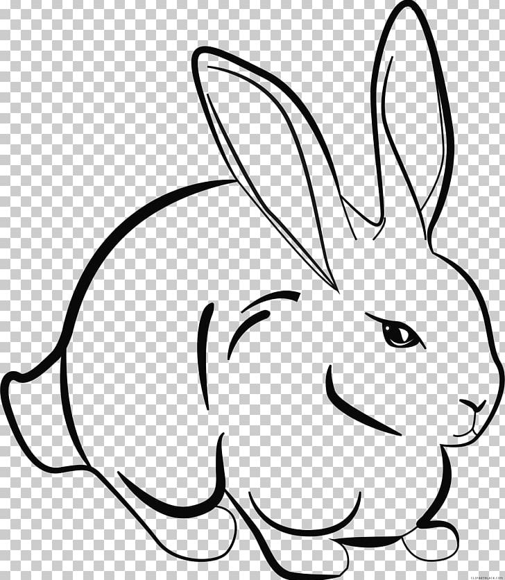 Hare Easter Bunny Domestic Rabbit Line Art PNG, Clipart, Animal, Animals, Art, Black And White, Cartoon Free PNG Download