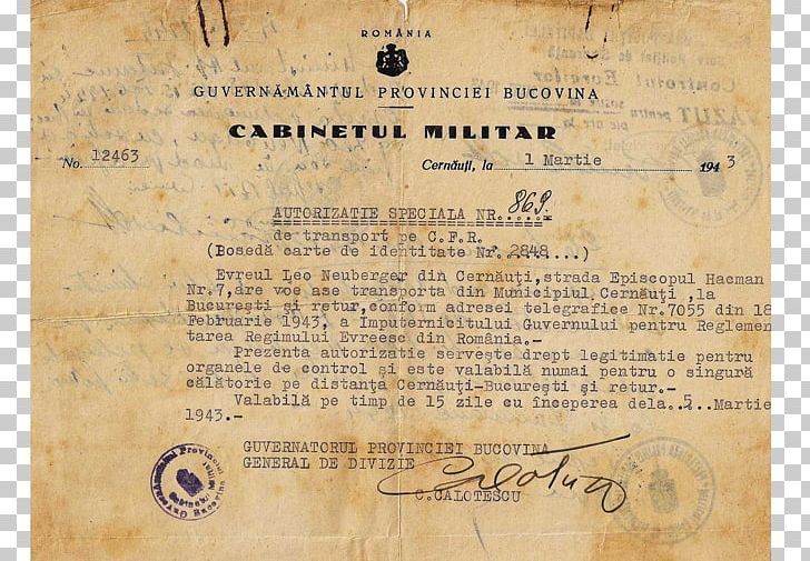 Travel Document Second World War Romania The Holocaust PNG, Clipart, Ausweis, Border, Document, Holocaust, Letter Free PNG Download