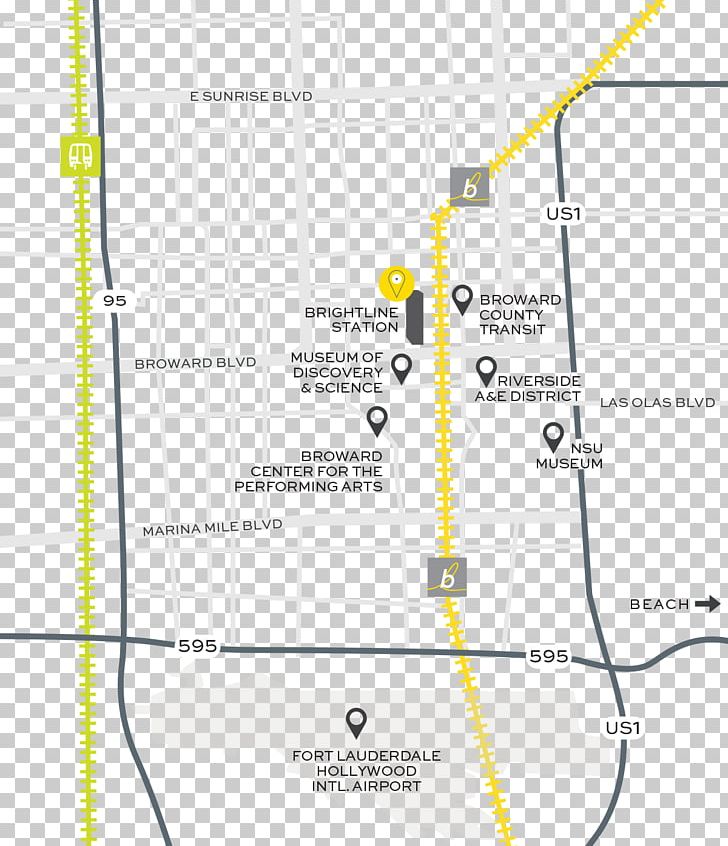 Fort Lauderdale Miami Train Brightline West Palm Beach PNG, Clipart, Angle, Area, Diagram, Excursion Train, Florida Free PNG Download