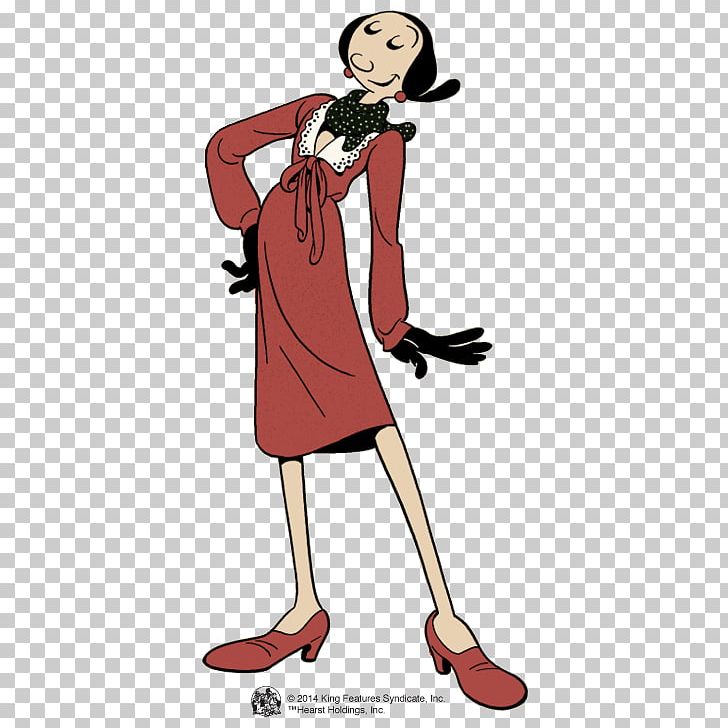 Olive Oyl Popeye Village Bluto Character PNG, Clipart, Bluto, Cartoon, Character, Clothing, Dress Free PNG Download