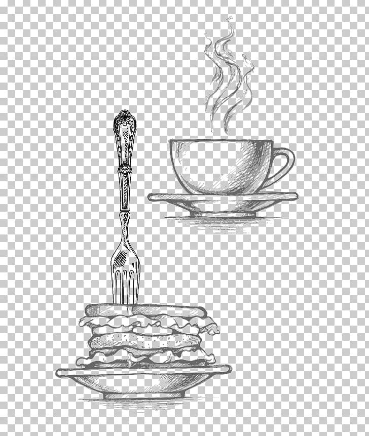 Breakfast Buffet Coffee Drawing Restaurant PNG, Clipart, Barware, Black And White, Breakfast, Brunch, Buffet Free PNG Download