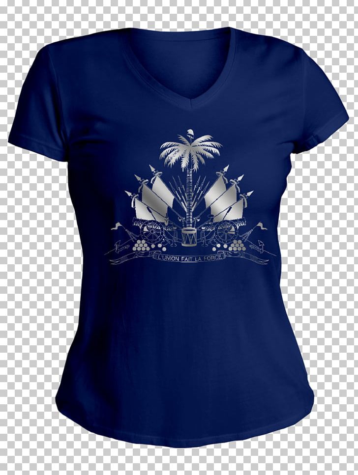 T-shirt Coat Of Arms Of Haiti Clothing PNG, Clipart, Active Shirt, Arecaceae, Blue, Caribbean, Clothing Free PNG Download