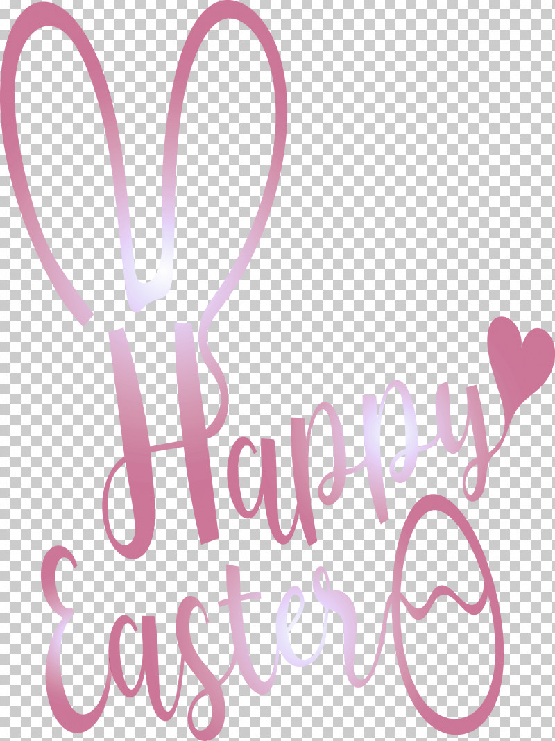 Happy Easter With Bunny Ears PNG, Clipart, Happy Easter With Bunny Ears, Heart, Logo, Love, Pink Free PNG Download